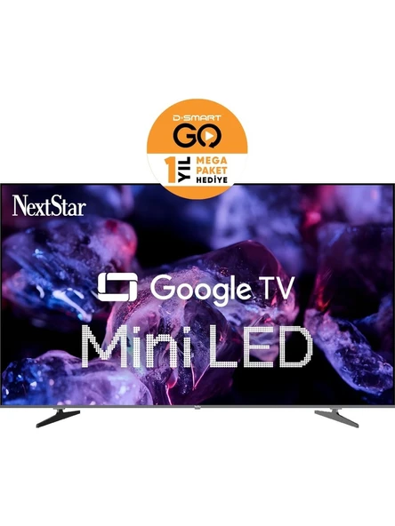 NextStar YE-85IDWG11 4K Ultra HD 85" 216 Ekran Uydu Alıcılı Google Smart Mini LED TV ürün görseli 1