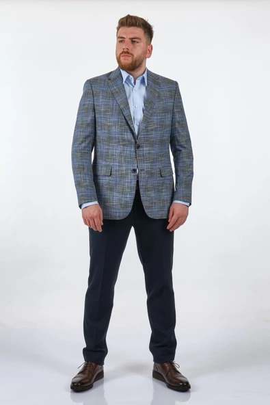 Tom Becker Minimalist Regular Fit Erkek Keten Ceket ürün görseli 1