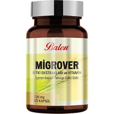 BALEN MİGROVER BİTKİ EKSTRATLARI VE VİTAMİN İÇEREN KAPSÜL 720 MG *60 ürün görseli 1