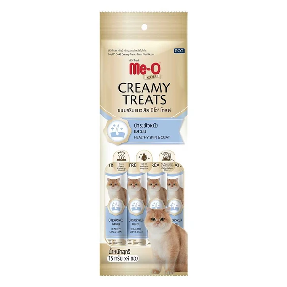 Me-o Gold Ton Balıklı Biotinli Krema Kedi Ödülü 4x15 Gr ürün görseli 1