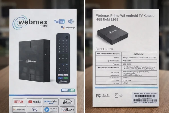 PTTAVM: Webmax Prime W5 Android TV Box 4GB RAM 32GB Android 14 4K