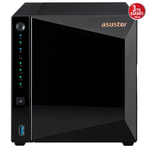 ASUSTOR AS3304T V2, 2Gb DDR4 Ram, 4 Yuvali 4x20TB Destek, 1x2.5GbE Network, 3xUSB 3.2, Tower NAS Yedekleme Cihazi ürün görseli 1