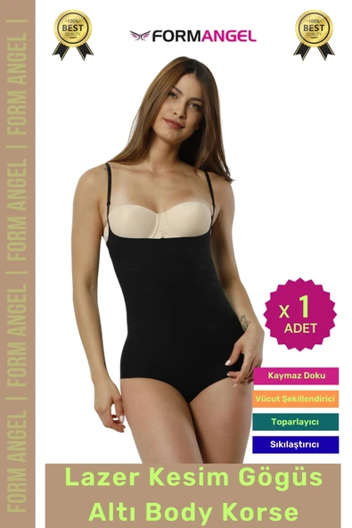 #Korse İz Göstermeyen Lazer Kesim Toparlayıcı Şekillendirici Kaymaz Göğüs Altı Body Korse - 1 Adet ürün görseli 1