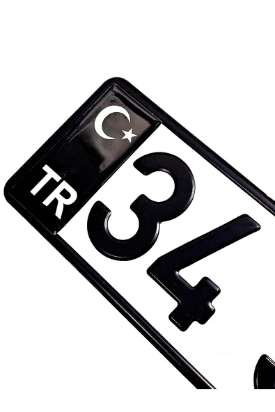 Plaka TR Siyah Tasarım Damla Sticker Kaliteli Ürün Damla Sayesinde Dayanıklı Malzeme ürün görseli 1