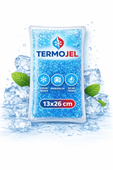 13x26 cm Termojel Sıcak Soğuk Kompres Jel Paketi  Tekrar Kullanılabilir Buz Jel Pedi ürün görseli 1