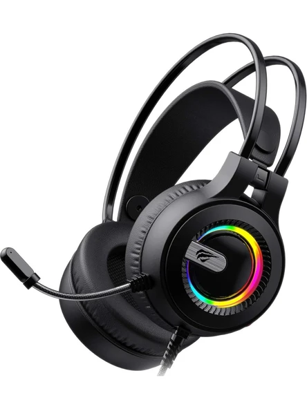 Havit Gamenote H2040D Siyah RGB USB Kablolu Kulak Üstü Oyuncu Kulaklığı ürün görseli 1