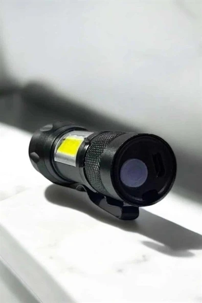 Şarjlı Metal Zoomlu El Feneri Işıldak Led Işık Taşınabilir El Lambası P202647S2750 ürün görseli 1