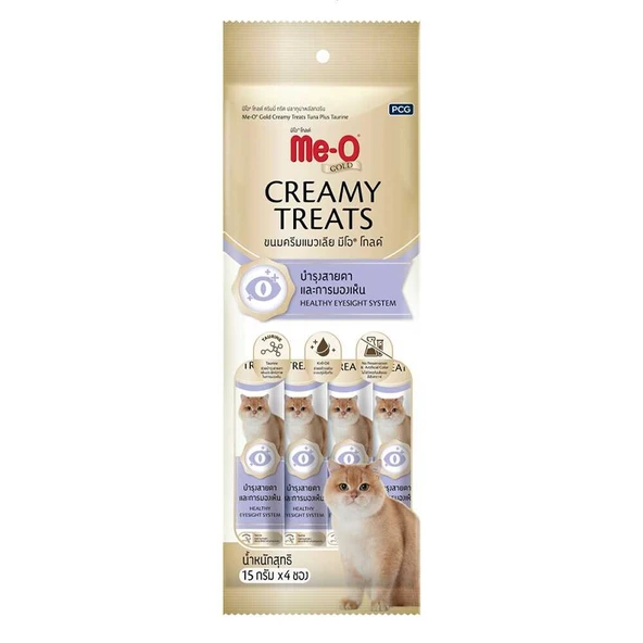 Me-o Gold Ton Balıklı Taurinli Krema Kedi Ödülü 4x15 Gr ürün görseli 1