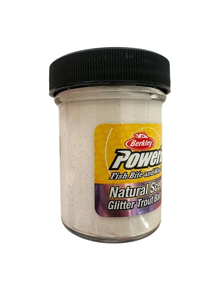 Berkley Power Bait Garlic Natural Scent Glitter - White ürün görseli 1