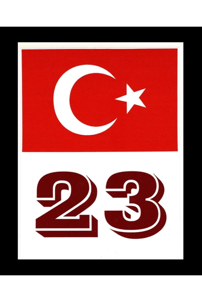 Türkiye Bayraklı Elazığ 23 Plaka Kodu Ön Cam Sticker ürün görseli 1