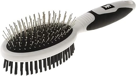 Ferplast GRO 5763 Premium Çift Taraflı Tüy Fırçası - Beyaz (M) ürün görseli 1