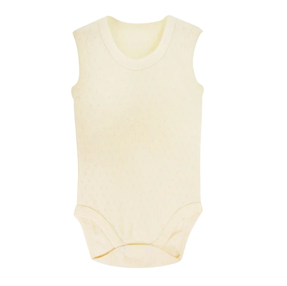 Sema Baby Jakarlı Askılı Badi (Body) - Krem 0-6 Ay ürün görseli 1
