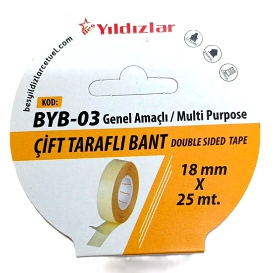 Yıldızlar Çift Taraflı Bant 18mmX25m - 2 adet ürün görseli 1