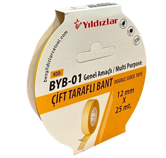 Yıldızlar Çift Taraflı Bant 12mmX25m - 4 adet ürün görseli 1