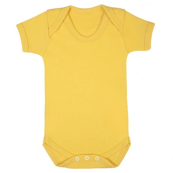 Sema Baby Prematüre Yarım Kol Penye Çıtçıtlı Badi - Sarı ürün görseli 1