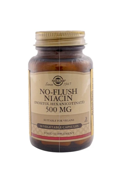 SOLGAR NO FLUSH NIACIN 500 MG 50 CAP ürün görseli 1