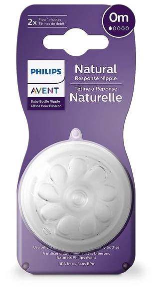 Philips Avent Natural Response 2'li Biberon Emziği, 1 Numara, 0 Ay+ ürün görseli 1