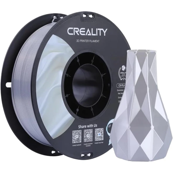 Creality Cr-Silk Pla 1,75mm 3D Baskı Filament 1kg Gümüş ürün görseli 1