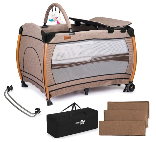 Comfymax Power Park Yatak Oyun Parkı 70x110 - Wood Brown ürün görseli 1