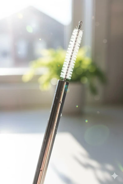 3 lü Paslanmaz Çelik Pipet Temizleme Fırçası Seti - Resim 4