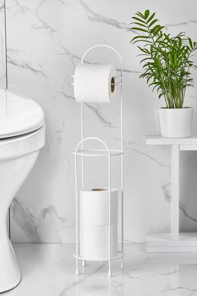 Ferforje Wc Tuvalet Kağıtlık Beyaz ürün görseli 1