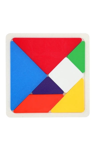 18 cm Yeni Nesil Üretim Renkli Tangram - Tamamı 3D Baskı Zeka Oyunu Seti ürün görseli 1
