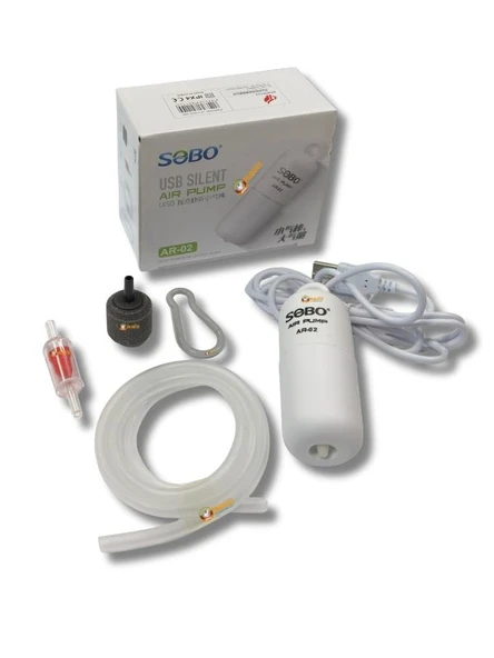 Sobo AR-02 USB Şarjlı Akvaryum Hava Motoru | Sessiz, Taşınabilir, Güvenilir Oksijen Desteği ürün görseli 1