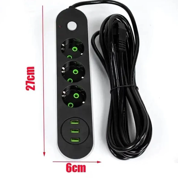 Zhltools 3 Usb Yuvalı 3lü Priz - Resim 2