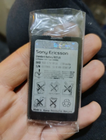 Sony Ericsson T606 T608 T610 T616 T300 T310 Batarya BST-25 ikinci el sağlam ürün görseli 1