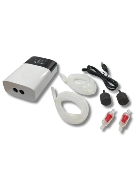 Sobo SB-268 Mini AC DC Akvaryum Hava Motoru | Çift Çıkışlı, Kompakt, Güçlü Oksijen Desteği ürün görseli 1