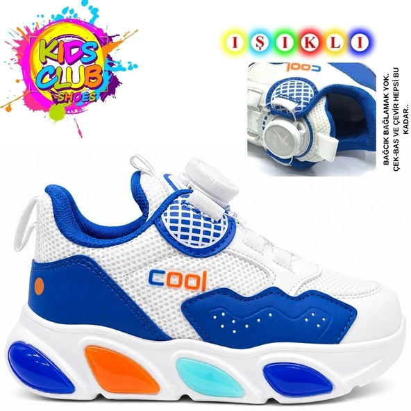 Cool Leon Akıllı Bağcıklı Işıklı Ortopedik Çocuk Spor Ayakkabı ürün görseli 1