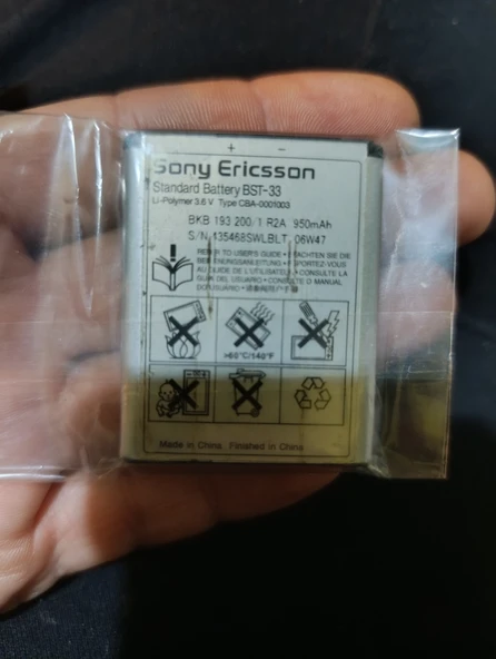 Sony Ericsson G900 BST-33 Batarya ikinci el sağlam ürün görseli 1