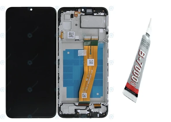 SAMSUNG Galaxy A03 Uyumlu Ekran Dokunmatik Çıtalı (SİYAH) B7000 YAPIŞTIRICI ürün görseli 1