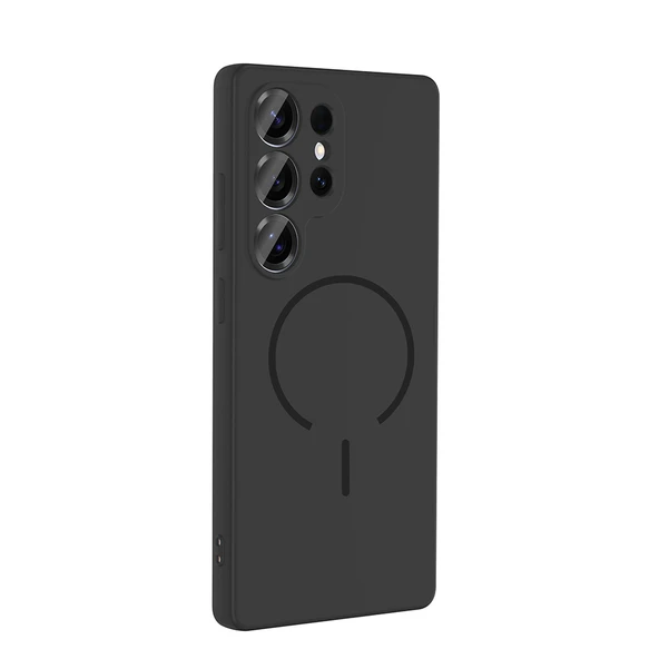 Gpack Samsung Galaxy S24 Ultra uyumlu Kılıf Meta Araç Tutucu ve M-Safe Şarj Özellikli Silikon ürün görseli 1