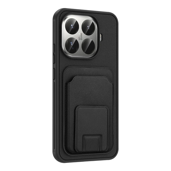 Gpack Xiaomi 15T Pro uyumlu Kılıf Bikart Kartlıklı Standlı TPU ürün görseli 1