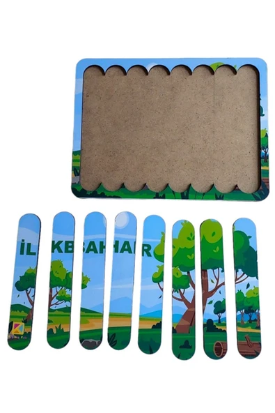 kayasan 4 Mevsim 4'lü Ahşap Stick Puzzle Set - Resim 3