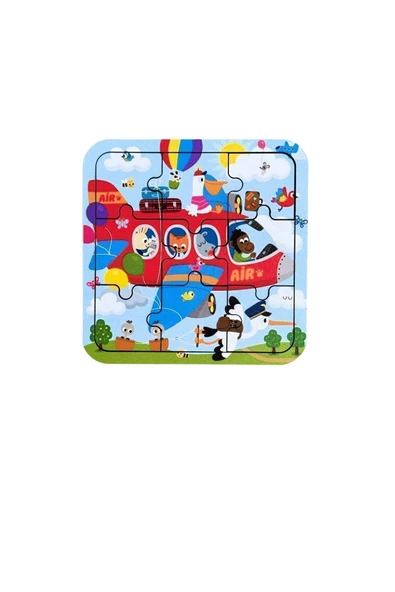 kayasan kids Uçakta Dostlar Puzzle - Resim 3