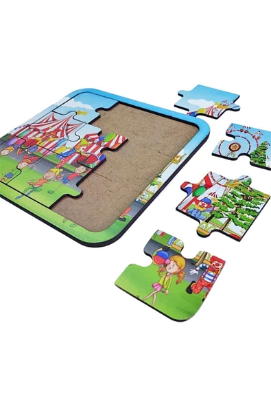 kayasan kids Sirk Temalı Ahşap Puzzle - Resim 2