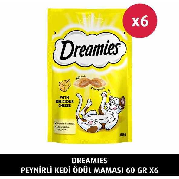 Dreamies Peynirli 60 gr 6'lı Kedi Ödül Maması ürün görseli 1