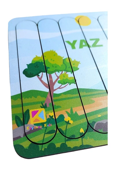 kayasan 4 Mevsim 4'lü Ahşap Stick Puzzle Set - Resim 5