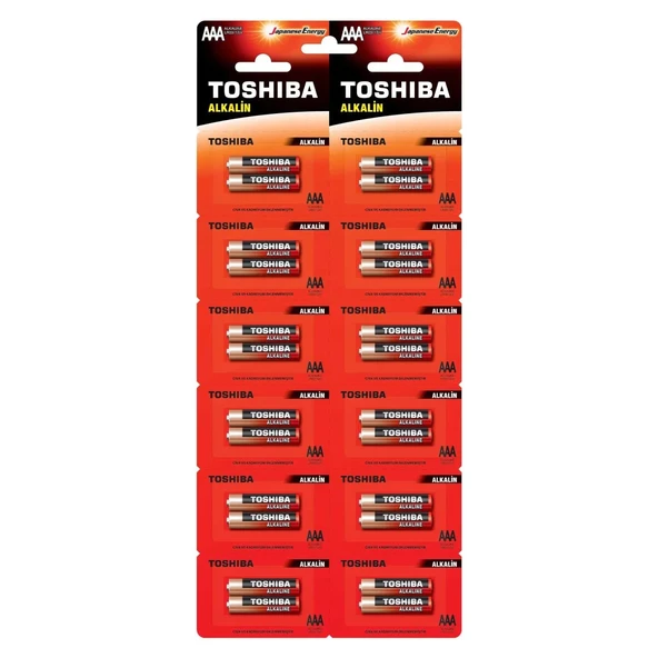 TOSHIBA LR03 24LÜ KARTELA ALKALİN İNCE PİL ürün görseli 1