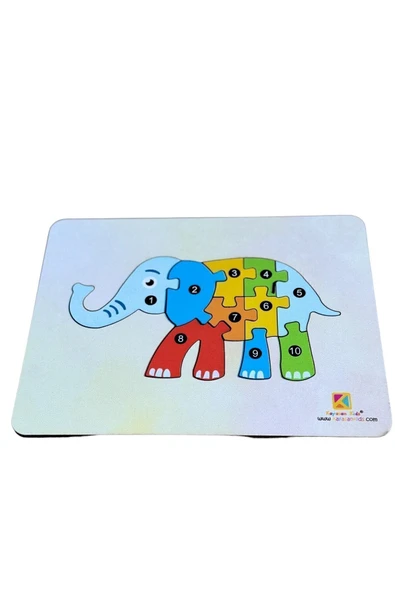 kayasan kids Fil Numaralı Puzzle - Resim 3
