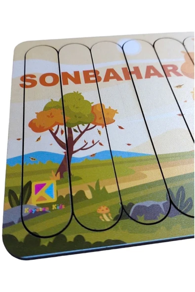 kayasan 4 Mevsim 4'lü Ahşap Stick Puzzle Set ürün görseli 1