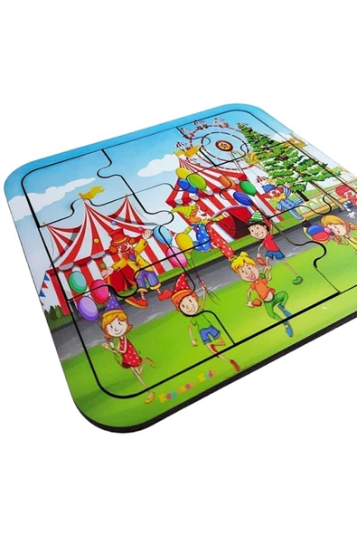 kayasan kids Sirk Temalı Ahşap Puzzle - Resim 4