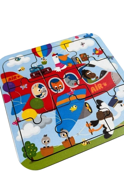 kayasan kids Uçakta Dostlar Puzzle - Resim 2