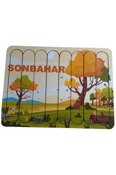 kayasan 4 Mevsim 4'lü Ahşap Stick Puzzle Set - Resim 7