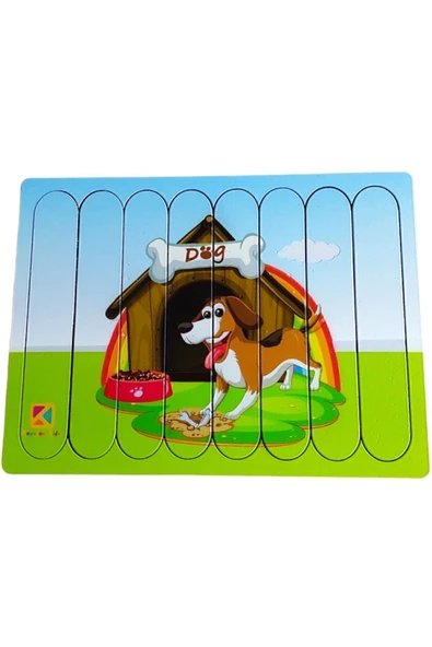 kayasan kids Yavru Köpek Ahşap Stick Puzzle ürün görseli 1
