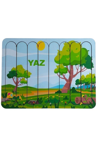 kayasan 4 Mevsim 4'lü Ahşap Stick Puzzle Set - Resim 6