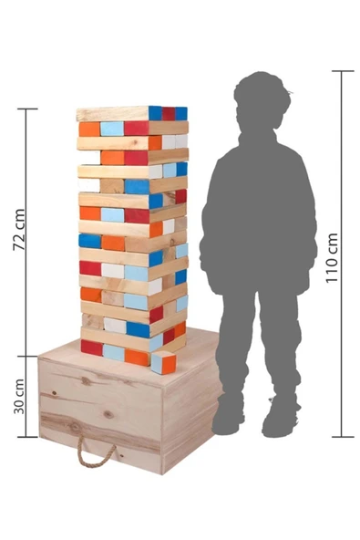 kayasan kids Renkli Dev Jenga ürün görseli 1