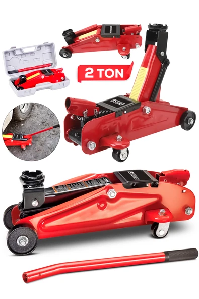 STEİNER 2 Ton Hidrolik Timsah Kriko Tekerlekli Çantalı Oto Kriko Araç Kaldırma Krikosu ürün görseli 1